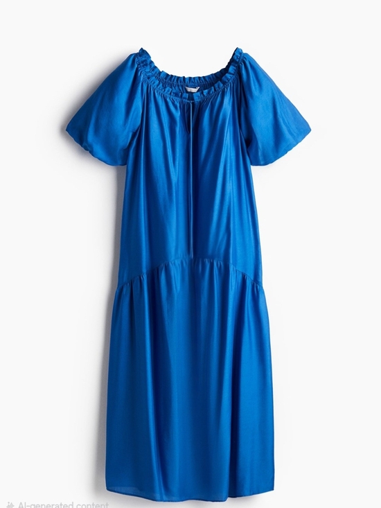 H&M Dresses & Skirts - H&M Royal Blue Drawstring-Detail Maxi Dress